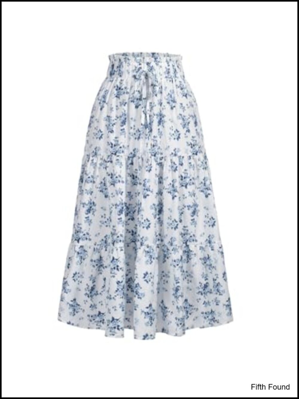 Women's High Elastic Waist Midi Skirt Tie Front Flowy Ruffle A-Line Casual